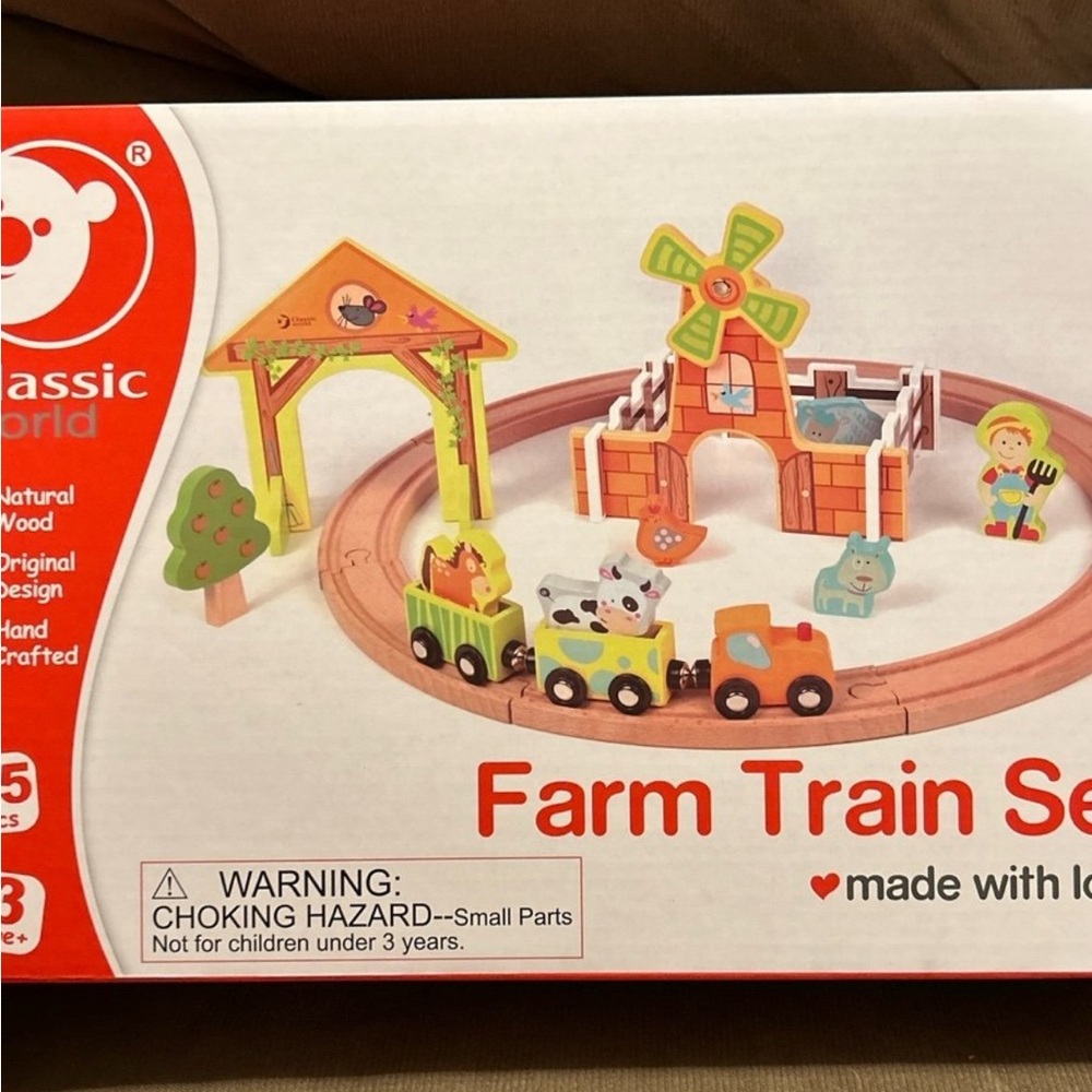 Classic World Wooden Farm Train Set